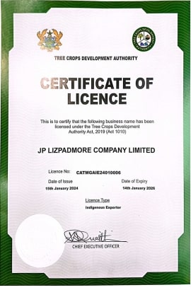 JP Lizpadmore Company - Licence